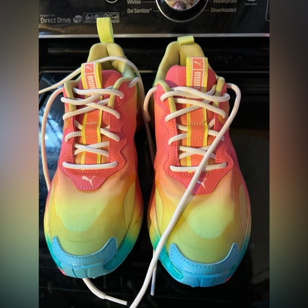 Puma gym shoes.